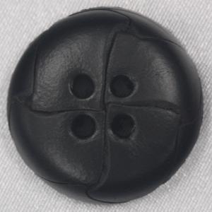 ボタン 本革ボタン 黒 15mm 1個入 表 四つ穴  天然素材 レザーボタン  シャツ ブラウス ジャケット スーツ袖向 ボタン 手芸 通販｜assure-2