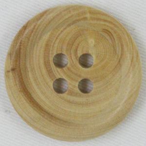 ボタン 木ボタン ウッドボタン 18mm 1個入 茶 ナチュラル ツゲの木 Boxwood 釦 天然素材 スーツ ジャケット向｜assure-2