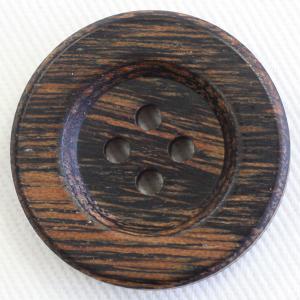ボタン 木ボタン ウッドボタン 11.5mm 10個入 濃茶 ダークブラウン 釦 天然素材 シャツ ブラウス カーディガン 向 手芸 通販｜assure-2