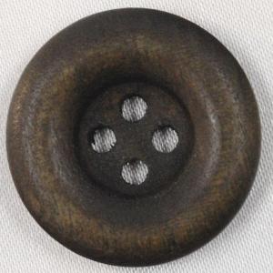 ボタン 木ボタン ウッドボタン 18mm 1個入 濃茶 ダークブラウン 釦 天然素材 シャツ ブラウス カーディガン 向 手芸 通販｜assure-2