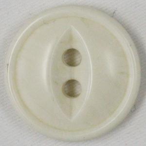 ボタン 釦 水牛調プラスチックボタン 11.5ｍｍ 1個入 白 ホワイト ネコ目 2つ穴 つや消し (ツヤなし) シャツ・ブラウス・カーディガン向｜assure-2