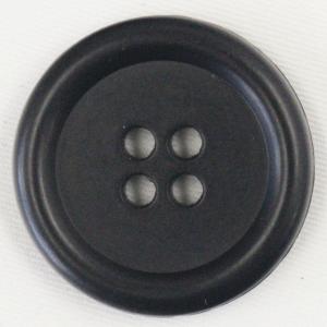 ボタン 水牛調 プラスチックボタン ツヤ消し ブラック 15mm 1個入 シャツ ブラウス ジャケット スーツ袖向 ボタン 手芸 通販