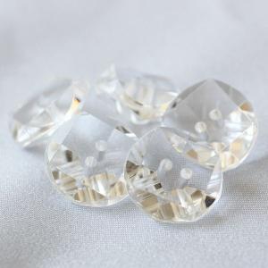 ボタン プラスチックボタン ダイヤモンドカット 透明 11mm 10個入  シャツ ブラウス アクセント飾り向 ボタン 手芸 通販｜assure-2