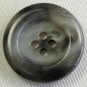 ボタン スコッチボタン 水牛調 プラスチック 25mm うすグレー 1個入