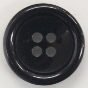 ボタン 水牛調 プラスチック 黒 ブラック 15mm 1個入 シャツ ブラウス ジャケット スーツ袖向 ボタン 手芸 通販