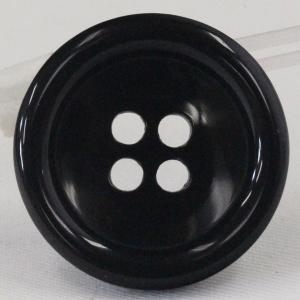 ボタン 水牛調 プラスチック 黒 ブラック 1...の詳細画像1