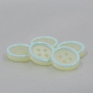 ボタン プラスチックボタン 白ｘうす青 10mm 10個入  カラフル  シャツ ブラウス カーディガン 向 ボタン 手芸 通販