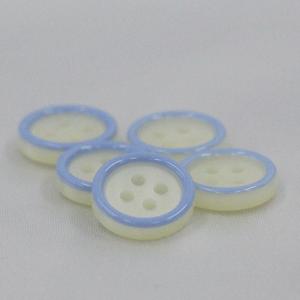 ボタン プラスチックボタン 白ｘ青 10mm 10個入  カラフル  シャツ ブラウス カーディガン 向 ボタン 手芸 通販｜assure-2