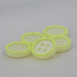 ボタン プラスチックボタン 白ｘ黄緑 10mm 10個入  カラフル  シャツ ブラウス カーディガン 向 ボタン 手芸 通販｜assure-2
