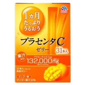 31日閉店 5%OFFクーポン配布中 1ヵ月たっぷりうるおう プラセンタCゼリー 10g×31本入 アース製薬
