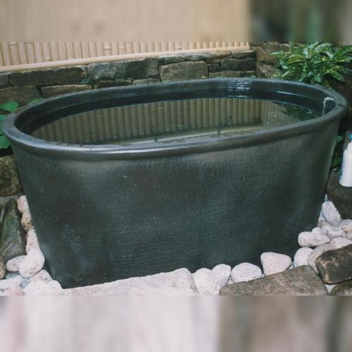W1300×830×H600 陶器風呂-小判型 信楽焼 陶器のお風呂 浴槽 Y-HURO-B1300
