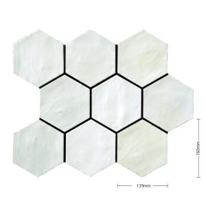 名古屋モザイク /エスマルタード Esmaltado 139×160六角形平 20枚入 APC-Z2010 デザイン内装タイル(ケース)