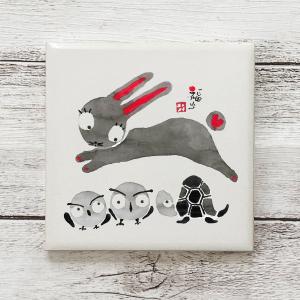 アートタイル AMAZING GRACE 100×100mm / 渡辺 紀久子 ペン画 絵 絵画