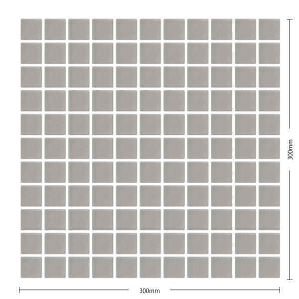 名古屋モザイク / アートモザイク施釉25角 Art Mosaic 25角紙貼り 灰色 25シート入...