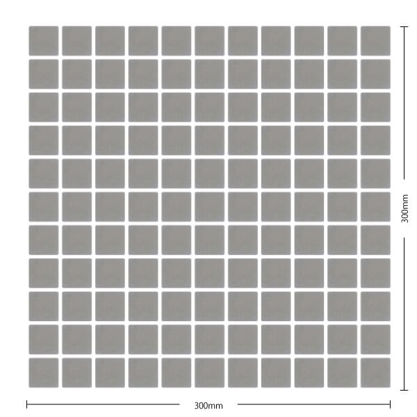 名古屋モザイク / アートモザイク施釉25角 Art Mosaic 25角紙貼り 灰色 25シート入...