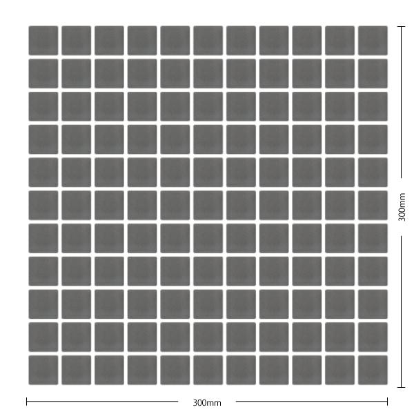 名古屋モザイク / アートモザイク施釉25角 Art Mosaic 25角紙貼り 灰色 25シート入...