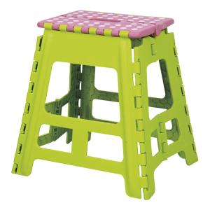 クラフタースツールL 椅子 スツール グリーン 緑色 おしゃれ 北欧 作業台 踏み台 腰掛け コンパクト 折りたたみ可 BLC-312GR / 東谷｜astas-shop