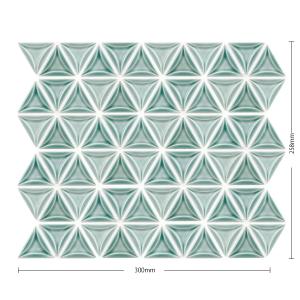 名古屋モザイク / クロザネイ Cloisonne 43×38三角形特殊面状裏