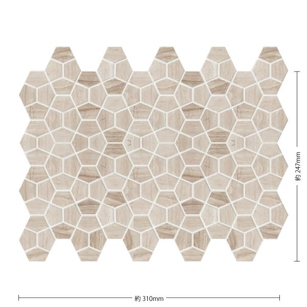 名古屋モザイク / マーブルジオメトリー Marble Geometry 28×20五角形裏ネット貼...