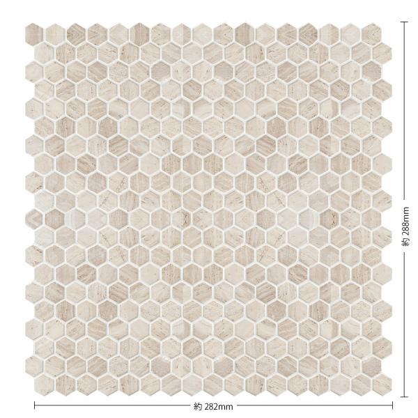 名古屋モザイク / マーブルジオメトリー Marble Geometry 18×15六角形裏ネット貼...