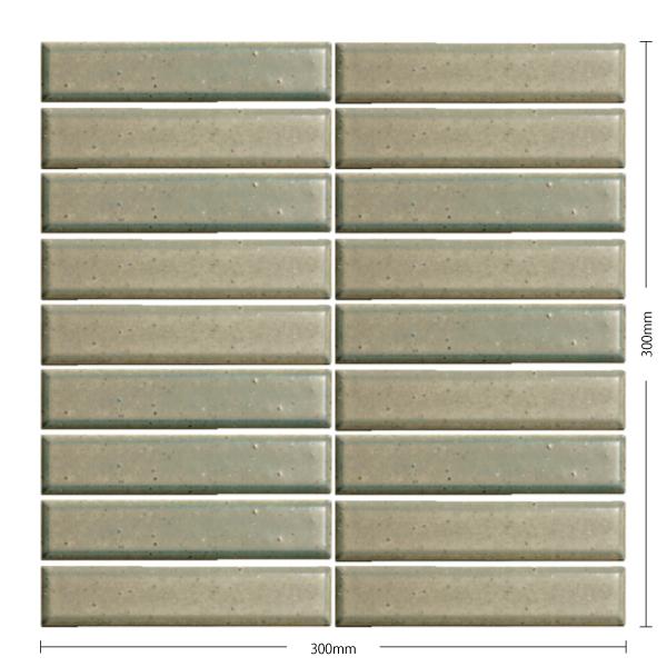 名古屋モザイク / イリーデ Iriede 145×28ボーダー紙貼り(スダレ貼り) 18シート入 ...