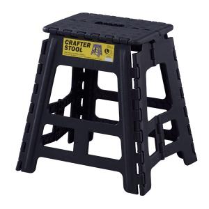 クラフタースツールL 椅子 スツール ブラック 黒 おしゃれ 北欧 作業椅子 1人用 一人暮らし イス 折りたたみ LFS-412BK / 東谷｜astas-shop