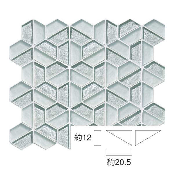 名古屋モザイク / アニエルグラス Aniel Glass 1/2三角形(端部用) 4個入 LSN-...
