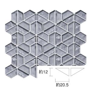名古屋モザイク / アニエルグラス Aniel Glass 1/2三角形(端部用) 4個入 LSN-R5030SC アートモザイクタイル(袋)｜astas-shop
