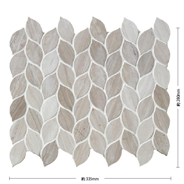 名古屋モザイク / モロッカンリーフ Moroccan Leaf 62×33葉形裏ネット貼り 5シー...