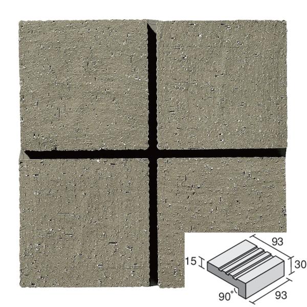 名古屋モザイク / ペーブメント Pavement 100角タレ付階段粗面(無釉) 80枚入 NGC...