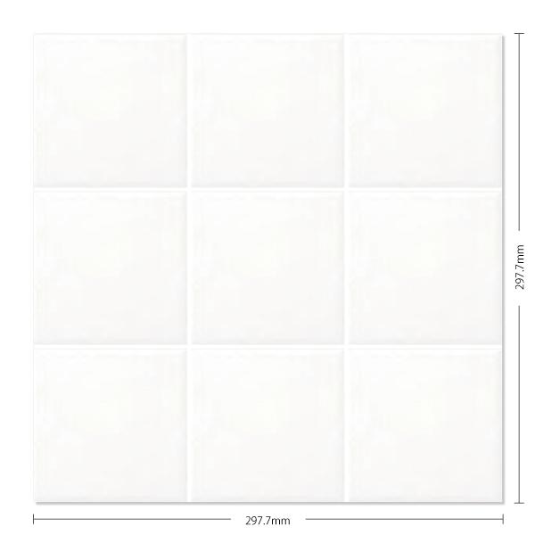 KYタイル / ブライト&amp;アタック 100角平セット張り ホワイト 白 P10/S-105 内装用壁...