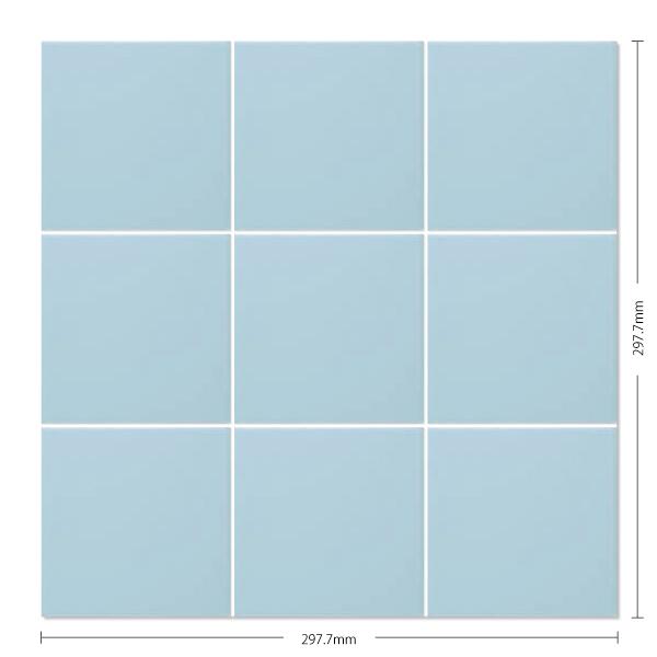 KYタイル / ブライト&amp;アタック 100角平セット張り ライトブルー 水色 P10/S-418 内...