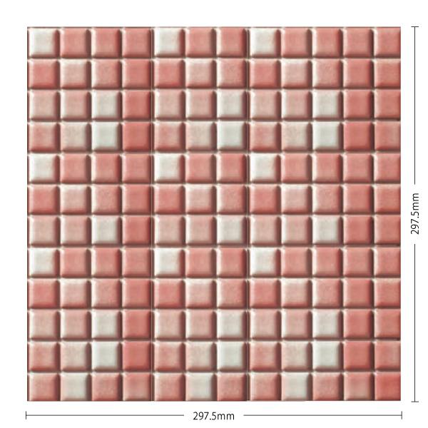 KYタイル / インプル・プチコレ 25角平表紙張り 22シート入 PTI/S-07 内装用壁タイル...