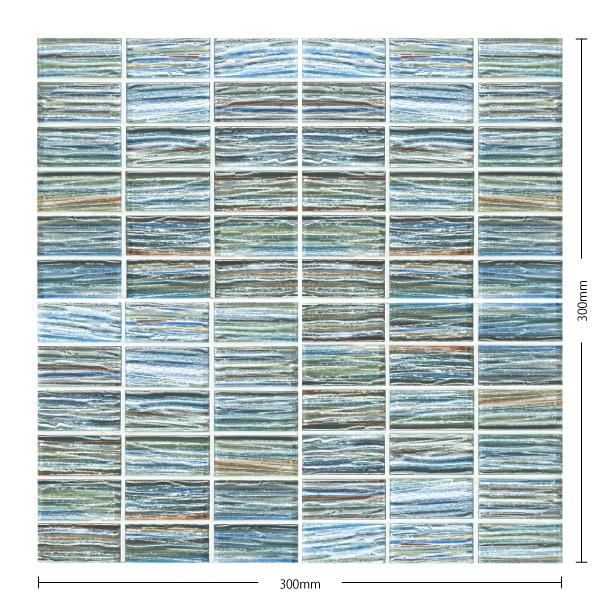 名古屋モザイク / ストリングスグラス Strings Glass 48×23角特殊面状裏ネット貼り...