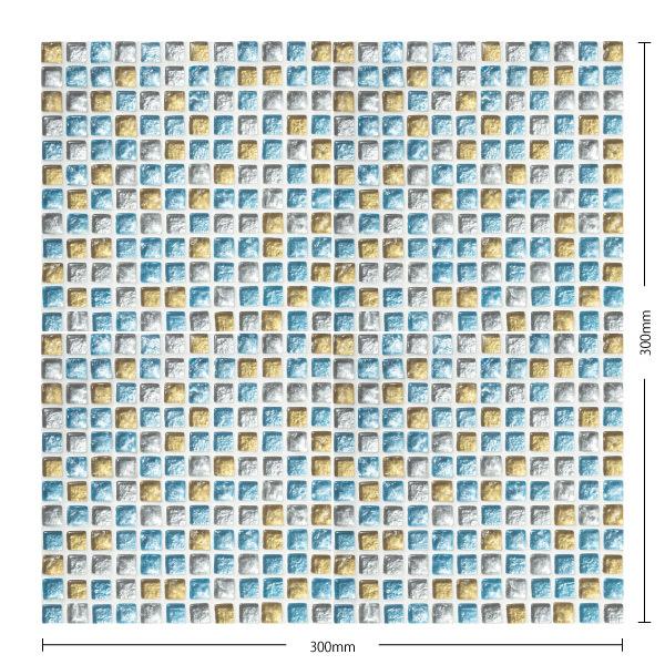 名古屋モザイク / ピカディエットグラス Picardiette Glass 11角裏ネット貼り 1...