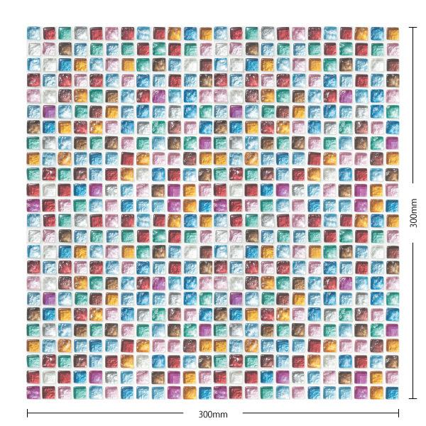 名古屋モザイク / ピカディエットグラス Picardiette Glass 11角裏ネット貼り 1...