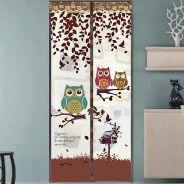 送料無料 ! 網戸 フクロウ 玄関 換気 排気 通気 対策 ドア あみど あみ戸 マグネット 防虫 ...