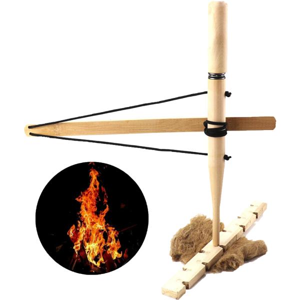 火おこし棒 きりもみ式 送料無料 きりもみ 火おこし 火起こし棒 火起こし キャンプ BBQ 遊び ...