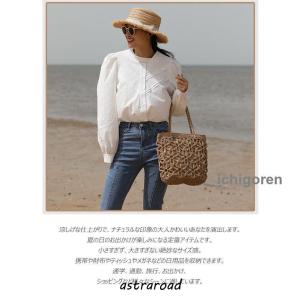 爆買 草編みバッグ かごバッグ レディース 手...の詳細画像4