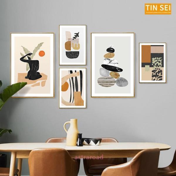 美術品 絵画 壁絵 インテリア モダン 北欧風 パネル入り 壁掛け 抽象的 ホテル 部屋飾り 額縁 ...
