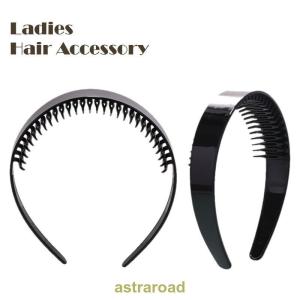 カチューシャ レディース ヘアアクセサリー ヘアバンド ベーシック 太め 定番 黒 ブラック シンプル 無地 ヘビロテ かわいい おしゃれ 女性 大人