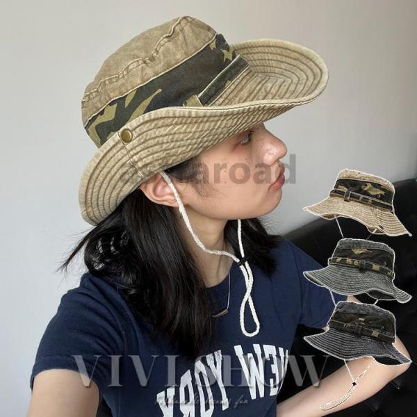 サファリハット レディース メンズ カウボーイハット バケットハット アウトドア 帽子
