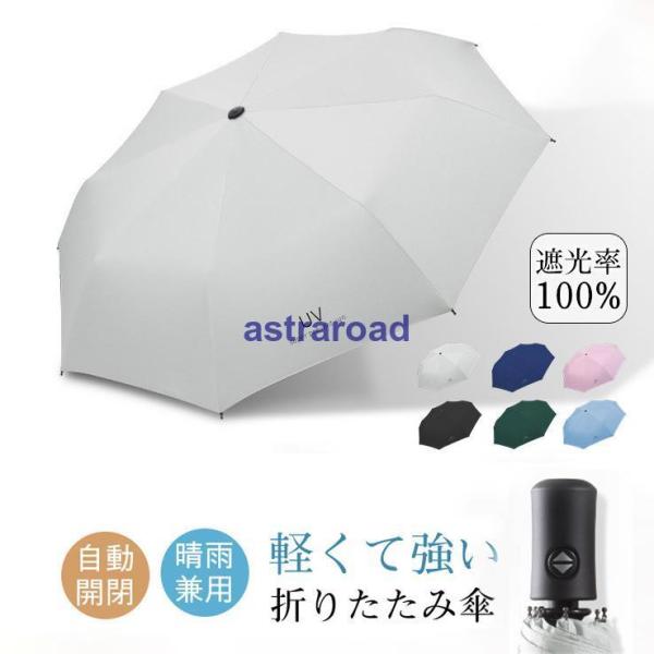 折りたたみ傘 遮光率100% 超撥水 晴雨傘 UVカット 日傘 大きい コンパクト ワンタッチ 8本...
