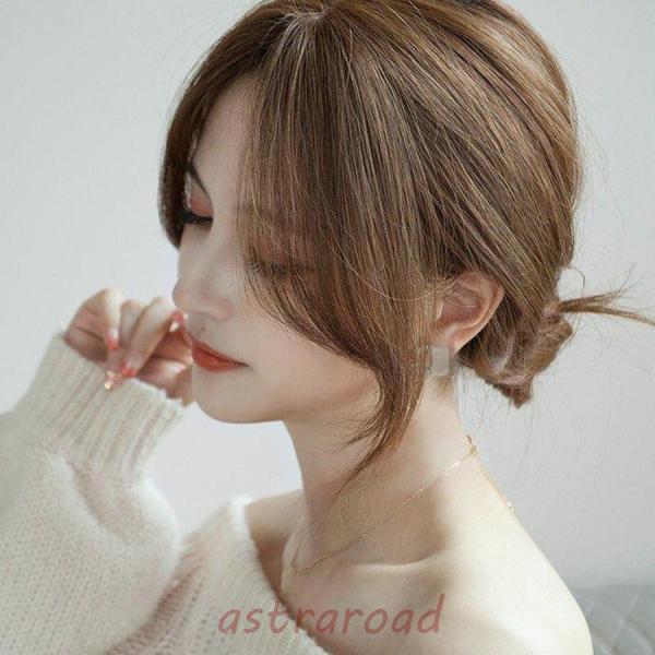 3color 3D構造部分ウィッグ ヘアピース 女性 人毛100% ウイッグ かつら 付け毛 総手植...