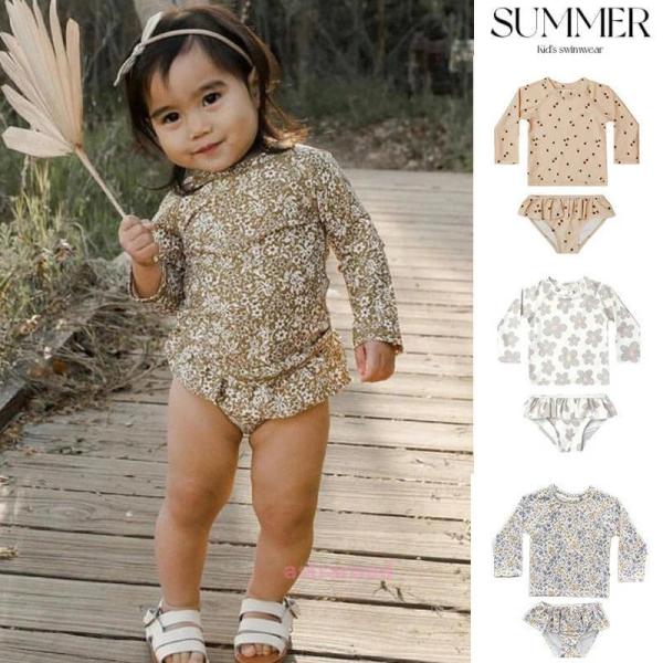 ベビー 水着 女の子 80　90　キッズ　水着　ラッシュガード　セパレート  UPF50+ 男児 子...