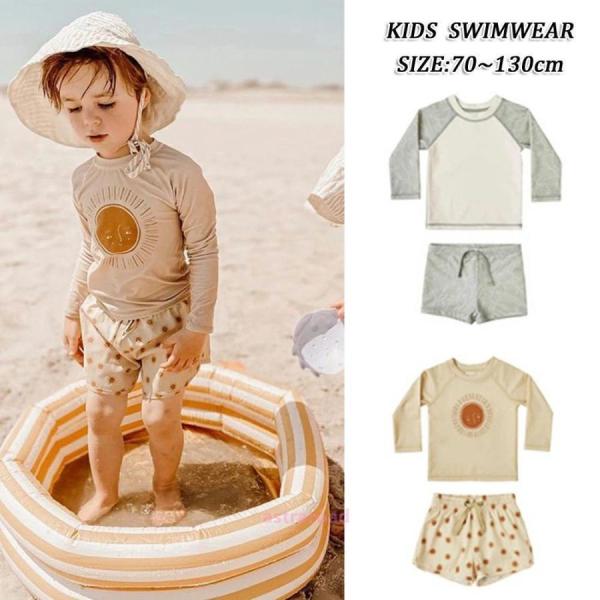 ベビー 水着 男の子　女の子　70　80　90　キッズ　水着　ラッシュガード セパレート 男児 子供...