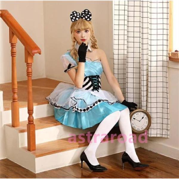 衣装 プリンセス 不思議の国のアリスワンピース コスチューム レベッカ姫コスプレ お姫様コスプレパー...