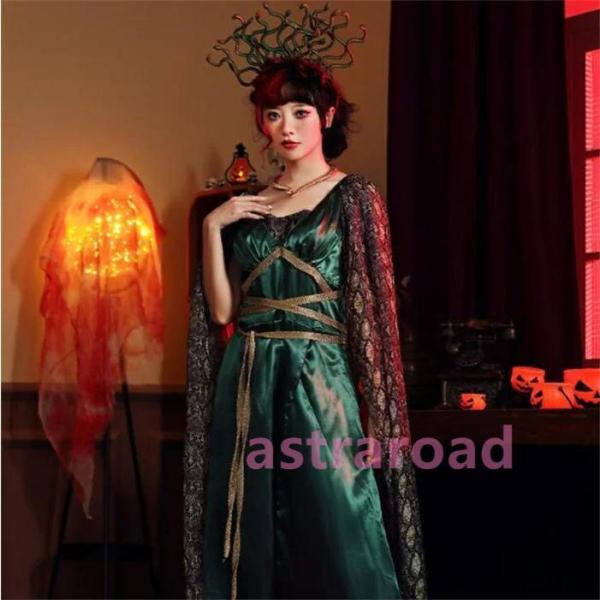 エジプト 仮装 コスチューム 女王 ギリシャ神話 メデューサ 女王様 インディアン 女神 コスプレ ...