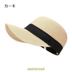 麦わら帽子 キャップ ストローハット 男女兼用...の詳細画像1