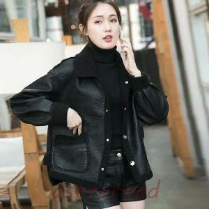 ライダース アウター レディース PUジャケット 裏ボア 革ジャン レザー